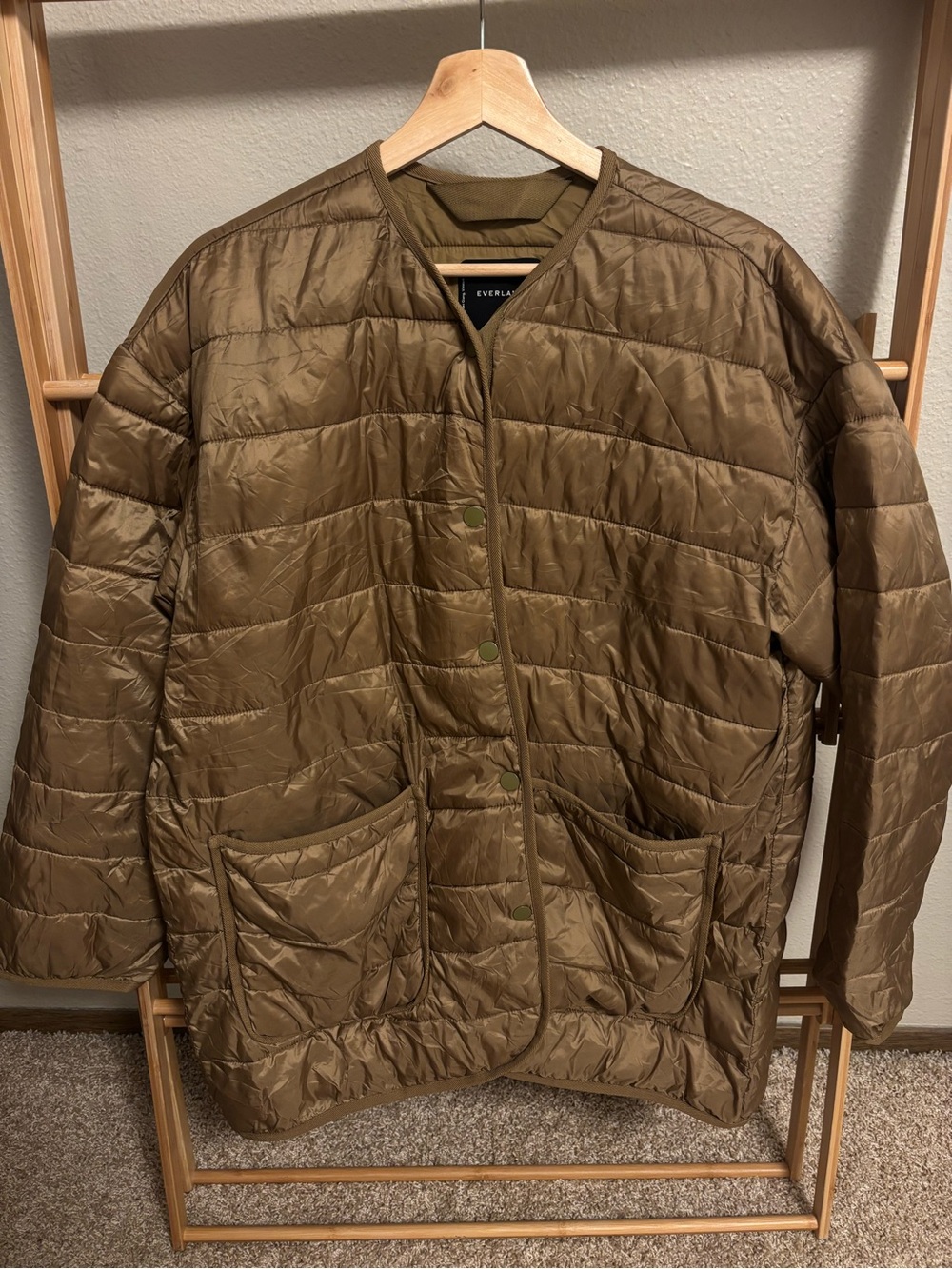 Everlane Quilted Lightweight Brown Jacket